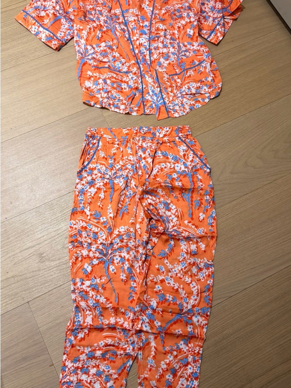 Poupette Orange Floral Shirt